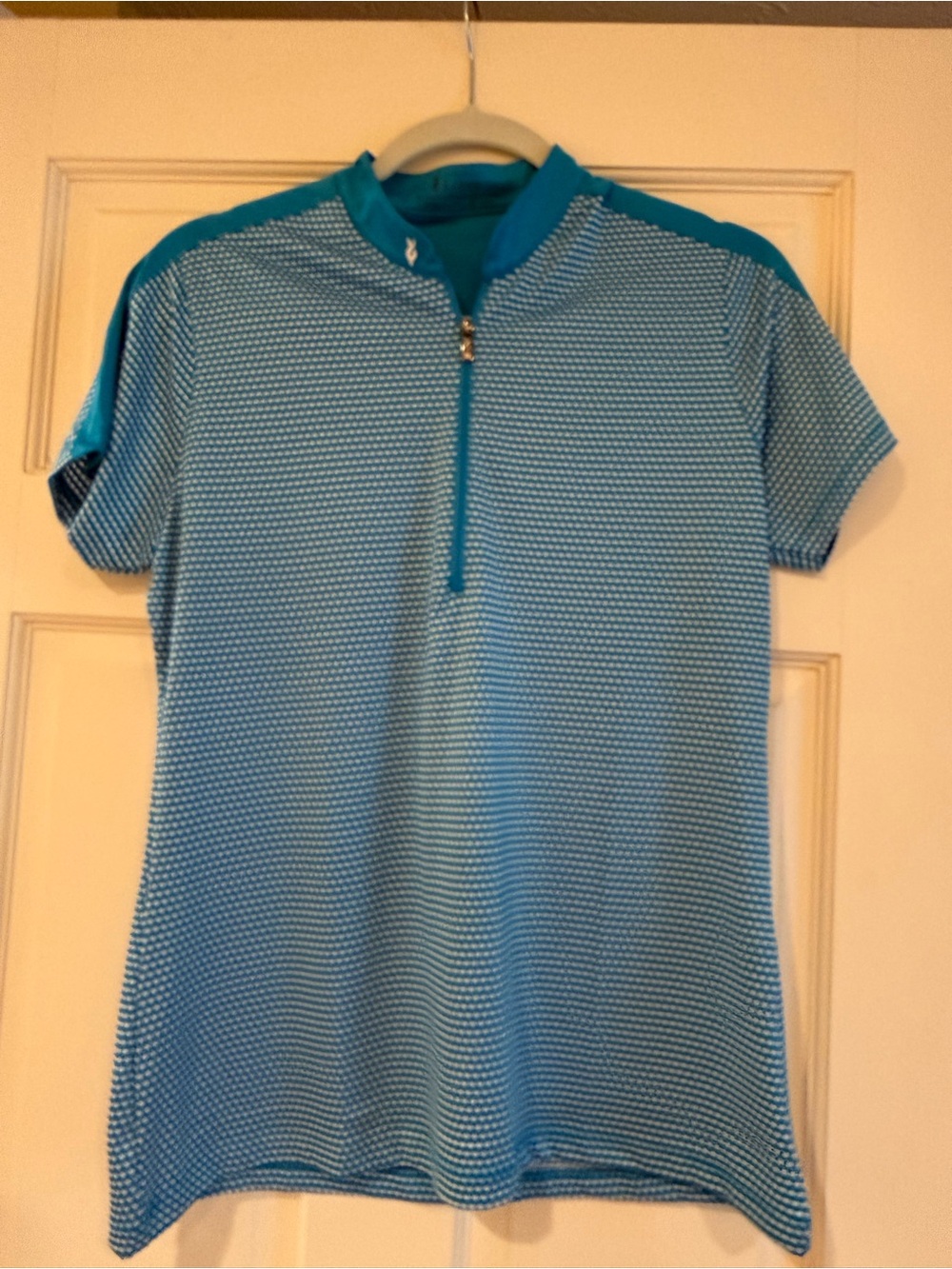 Lopez Women's Short-Sleeve Golf Shirt in Teal Blue